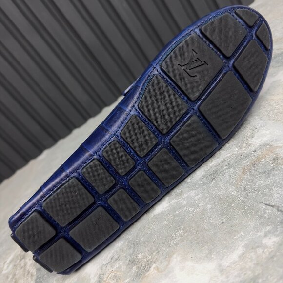 Louis Vuitton Shade Driving Moccasins Croco Embossed Leather 9 LV 10 US 43 EUR - Picture 8 of 12